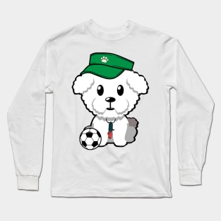 Funny furry dog is a soccer coach Long Sleeve T-Shirt